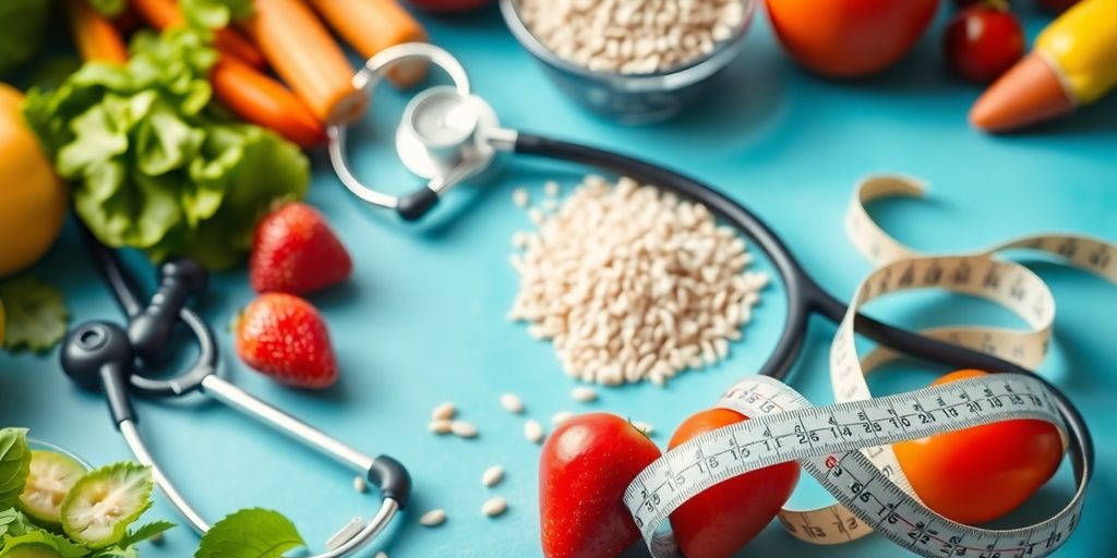 Healthy foods and wellness tools for diabetes management.